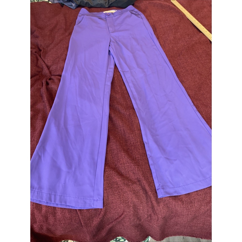 LC Lizette Collection Women Dress Pants Set With Crop Top Size Small Purple